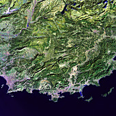Provence coast,satellite image