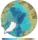 Bathymetry and topography of the Arctic