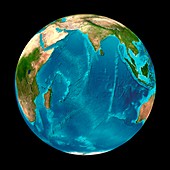 Indian Ocean,seafloor map