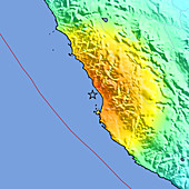 2007 Peru earthquake intensity map