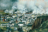 Coloured photo of San Francisco 1906 earthquake