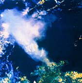 AVHRR image of ash cloud from Mt Pinatubo