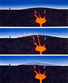 Ground deformation relating to volcanic activity