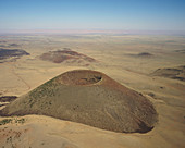 Aerial view of the SP volcanic crater
