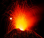 Mount Etna erupting