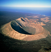 Extinct volcanic crater on Lanzarote