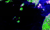 Krakatau,Indonesia,satellite image