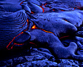 Cooling lava flow