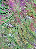 Siberian Traps,infrared satellite image