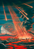 Artist's impression of the primeval Earth