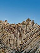 Folded limestone,Crete
