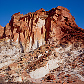Quartzite cliff with iron staining,Australia