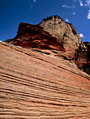 Sedimentary cliff strata,Zion Canyon,Utah