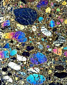 Kimberlite rock,light micrograph