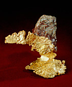 Crystals of native gold