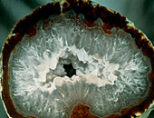 Slice of agate,a form of quartz