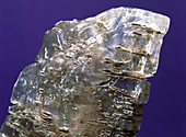 View of a sample of selenite,a form of gypsum
