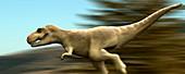 Tyrannosaurus rex dinosaur running