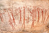Cave painting: Kondusi stick dance,Tanzania