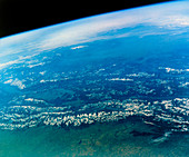 View over Rocky Mountains,STS-45