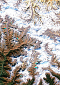 Mount Everest,satellite image
