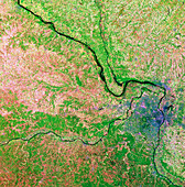 Landsat view of St.Louis & Mississippi in 1988