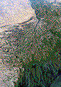Volga Delta,satellite image