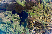 Yellowstone Lake,USA,from the ISS