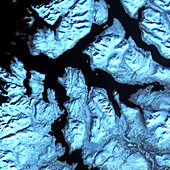 Norwegian fjords,satellite image