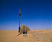 Well-marker in Tenere Desert (Sahara),Niger