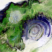 Richat Structure,satellite image