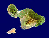 Hawaiian island of Maui,satellite image