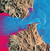 ERS-1 radar image of the Strait of Gibraltar