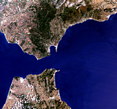 Satellite image of the Strait of Gibraltar