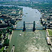 Aerial photo of city of London