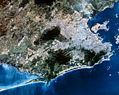 True-colour SPOT satellite image of Rio de Janeiro