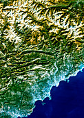 True-colour satellite image of Nice,France