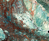 Infrared satellite image of Baghdad,Iraq
