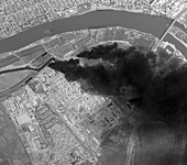 Baghdad fires in 2003,satellite image
