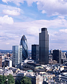 30 St Mary Axe and Tower 42,London,UK