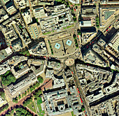 Trafalgar square,aerial photograph