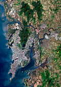 Mumbai,India,satellite image,2001