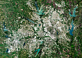 Dallas,Texas,USA,satellite image