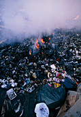 Burning rubbish