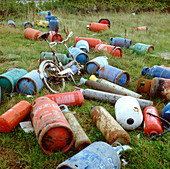 Dumped gas canisters