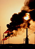 Air pollution from oil gathering station,Oman