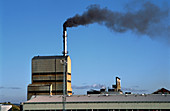 Air pollution from a paper mill