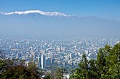 Air pollution over Santiago,Chile