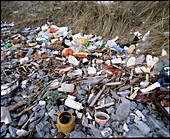 Rubbish on a seashore