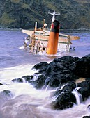 Tanker 'Braer' wrecked on Shetland coast